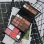 Makeup Set Matte Eyeshadow Pressed Powder Blush Professional Cosmetic with Battery Charge Black Case
