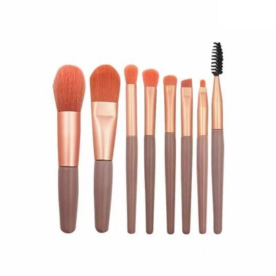 8pcs Natural Hair  Makeup Brushes 