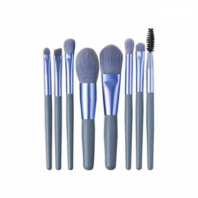 8pcs Natural Hair  Makeup Brushes 